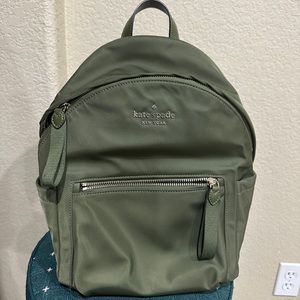 Kate Spade Olive Green Backpack (Water-Resistant)